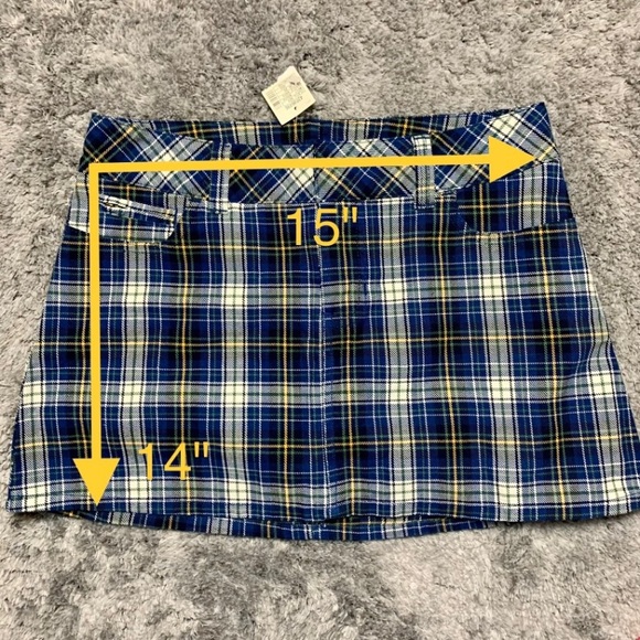NWT Vintage Y2K Abercrombie & Fitch Plaid Micro Mini Skirt - Picture 6 of 6